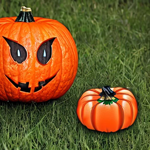 Image similar to spider that transforms into pumpkin packaging