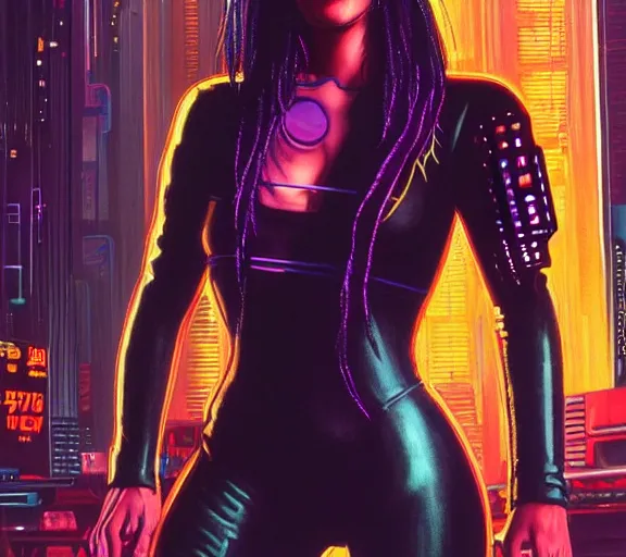 Image similar to a portrait of a cyberpunk person, Night City, cyberpunk 2077, very very coherent painting, 1979 OMNI Magazine Cover, street level neo-Tokyo in Cyberpunk 2045 style by Vincent Di Fate by mark arian by artgerm, 4k, 8k, HD, trending on artstation