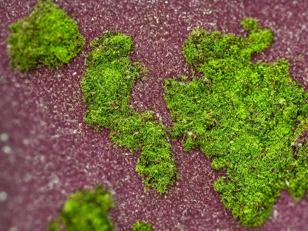 Image similar to a close-up moss as under a microscope, flora world, microworld