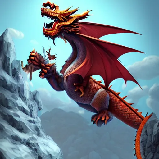 Prompt: dragon by Tiger HKN and Gediminas Pranckevicius, MapleStory, Game Art, hyper detailed, Character Modeling, cartoon, cinematic, raytrace, concept art, Trend on Behance 3d Art, V-Ray, Maya, C4D