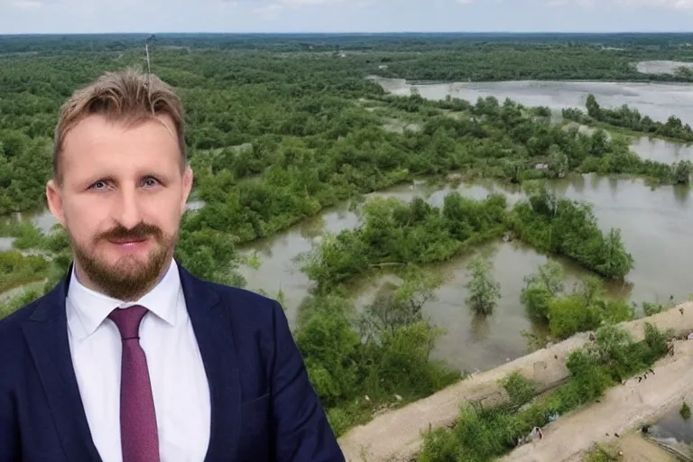 Prompt: Vít Jedlička claming to be the president in Liberland