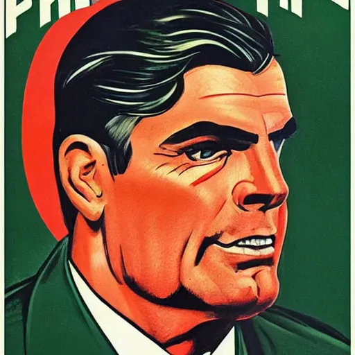 Image similar to soviet propaganda poster of jair bolsonaro