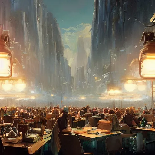 Prompt: epic cinematic hyperrealism masterpiece where a cluster of servers appears. realistic poster with shaded lighting by craig mallismo, artgerm, jeremy lipkin and michael garmash, unreal engine, radiant light, detailed and complex environment, digital art, art station trends