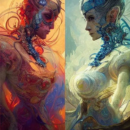 Image similar to art by android jones, james christensen, artgerm, greg rutkowski