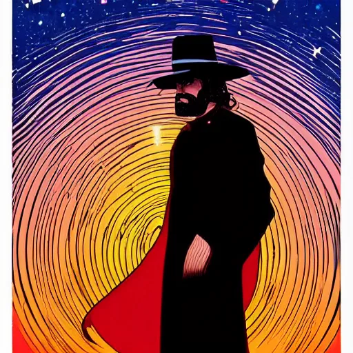 Prompt: wes bentley retro minimalist portrait! moebius starwatcher comic by jean giraud, portrait 8 k