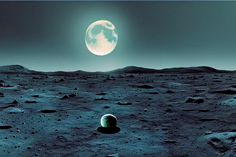 Image similar to 🤡 cthulhu on the lunar surface, moon, horizon, photorealistic, movie still