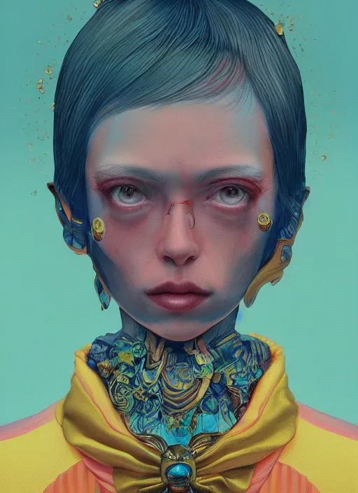 Image similar to gold :: by Martine Johanna and Simon Stålenhag and Chie Yoshii and wlop and Guillermo del toro :: ornate, dynamic, particulate, rich colors, elegant, centered, artstation, smooth, sharp focus, octane render, 3d