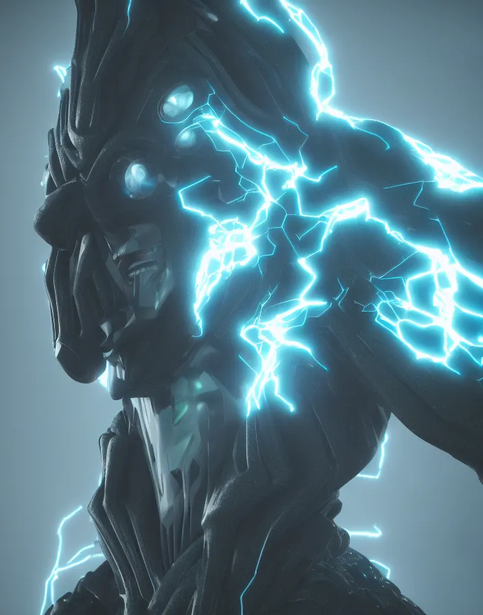 Image similar to electro storm supervillain, character design, radiating energy, mist, fog, photo realistic, octane render, unreal engine, hyper detailed, volumetric lighting