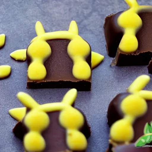 Prompt: fudge made of pikachu