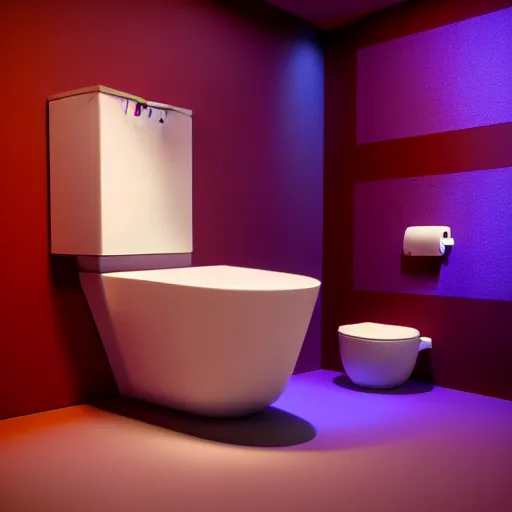 Image similar to : colorful abstract toilet, cinematic lighting, hyper - realistic, detailed, marcel duchamp, render by c 4 d octane, unreal engine, 8 k 3 d render