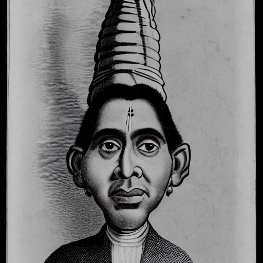 Prompt: A caricature of an indian man with big ears