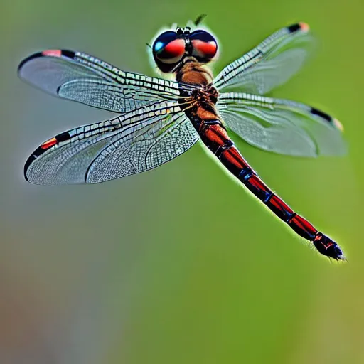 Prompt: a dragonfly - cat - hybrid, animal photography, wildlife photo