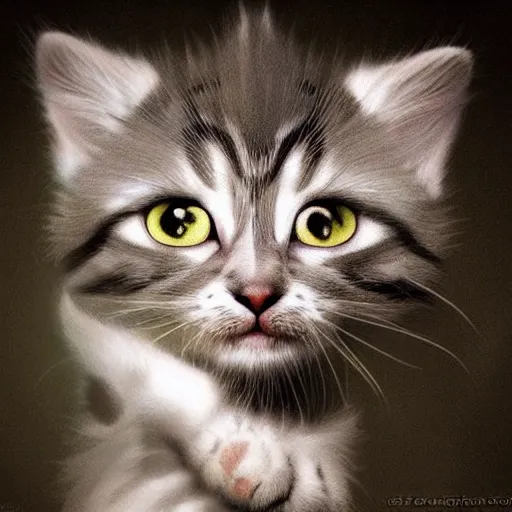 Prompt: photo of a kitty looking like fantasy characters with cute faces live in its habitat, trending on artstation