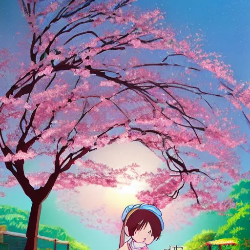 Image similar to perfect cherry blossom by studio ghibli