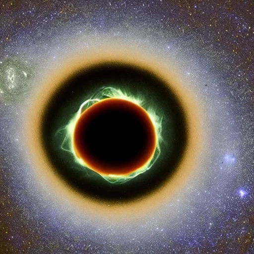 Prompt: blackhole swallowing a neutron star