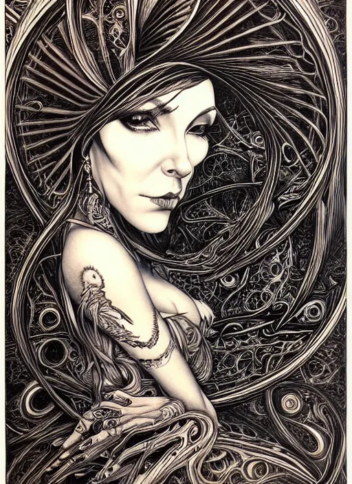 Image similar to a portrait of a lady by aaron horkey