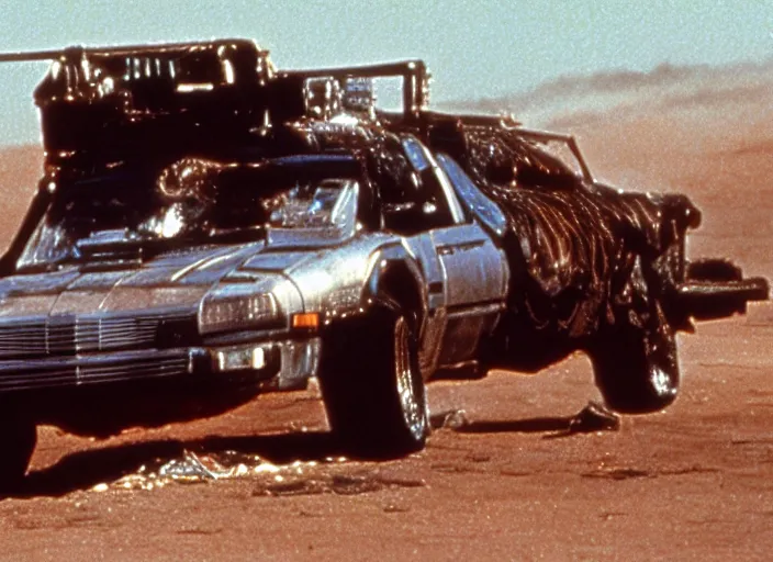 Prompt: scene from the 1989 science fiction film Mad Max