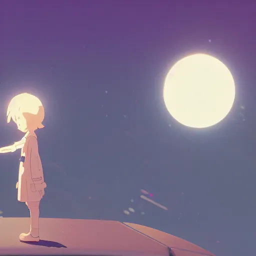 Image similar to you are my moon, who i need, to bring me light, cory loftis, james gilleard, atey ghailan, makoto shinkai, goro fujita, studio ghibli, rim light, exquisite lighting, clear focus, very coherent, plain background