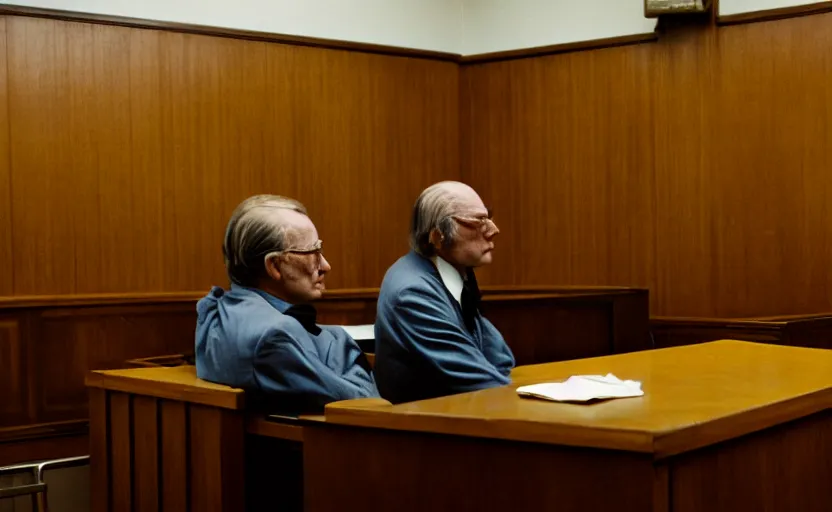 Prompt: a beautiful a man in the skirt in a courtroom, blur, 4 k resolution, ultra detailed by william eggleston