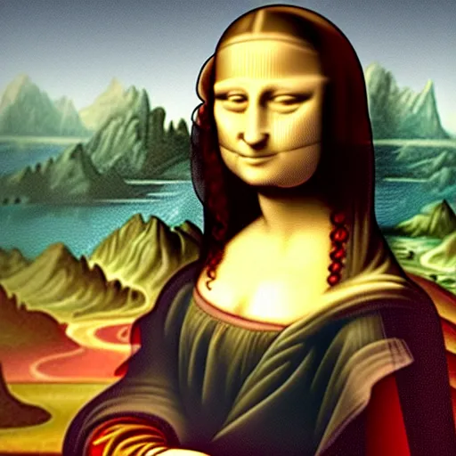 Prompt: Mona Lisa as a Disney Princess