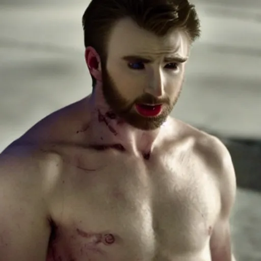 Image similar to chris evans as a vampire