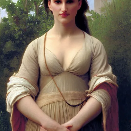 Image similar to Painting of Natalie Portman, Art by william adolphe bouguereau, Extremely detailed, 4K, Award winning,