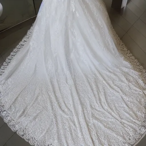 Prompt: wedding dress lace Texture