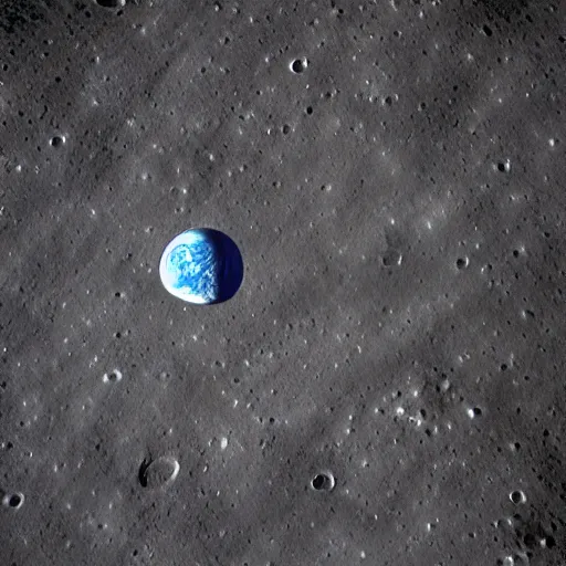 Prompt: photo of the earth from Moon