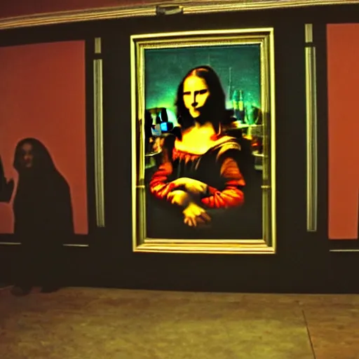 Image similar to mona lisa psychedelic video feedback