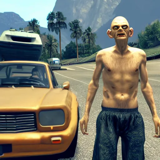 Image similar to Gollum gta V style