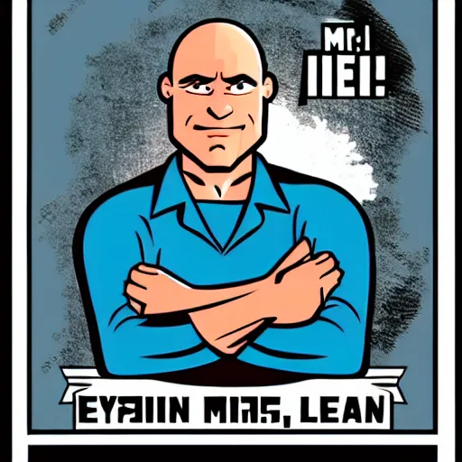 Image similar to Mr. Clean in the style of a soviet propaganda