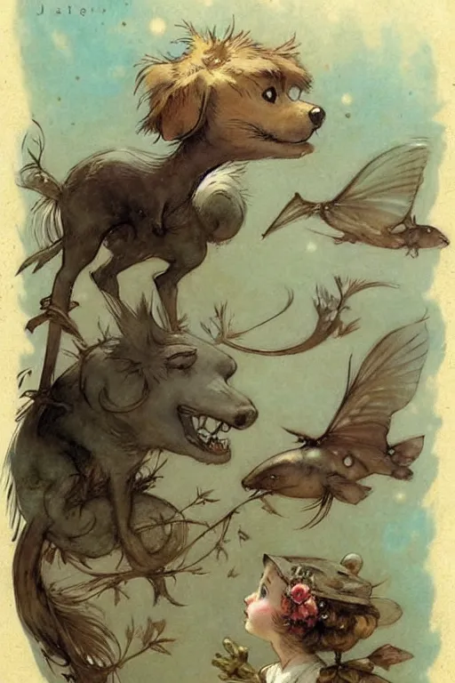 Image similar to (((((1950s storybook page layout. muted colors.))))) by Jean-Baptiste Monge !!!!!!!!!!!!!!!!!!!!!!!!!!!