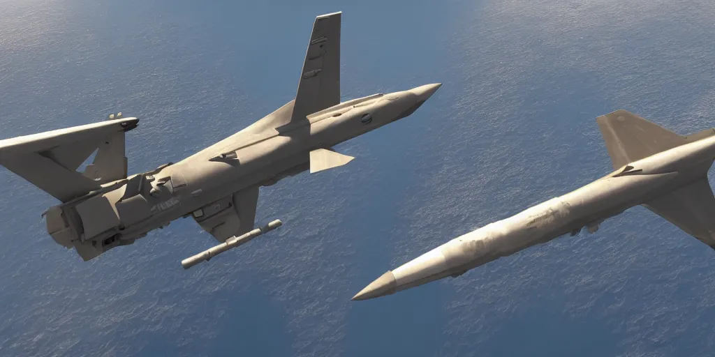 Prompt: cruise missile, highly detailed, intricate, Unreal engine, realistic