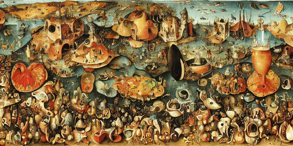 Prompt: biological valve body in the style of heironymus bosch, beautiful intricate colorful masterpiece, hyper detailed, hd