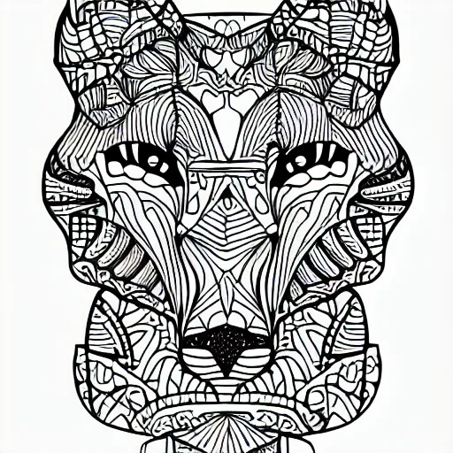 Image similar to picture of an animal from a children's colouring book, simplified line art