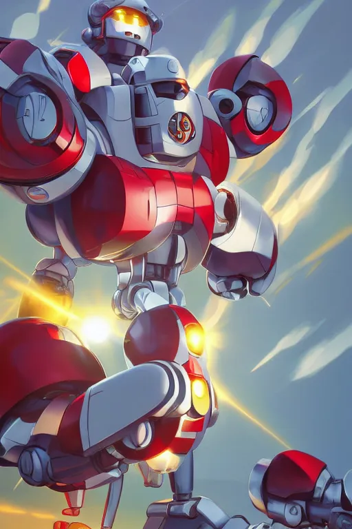 Image similar to metabots medabots medarotto medarot robot minimalist comics, behance hd by jesper ejsing, by rhads, makoto shinkai and lois van baarle, ilya kuvshinov, rossdraws global illumination ray tracing hdr radiating a glowing aura