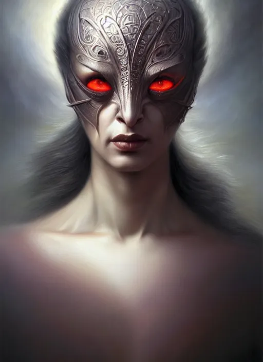 Image similar to ricky gerwais as an devil, aesthetic, fine art, intricate, elegant, highly detailed, realistic hair, centered, digital painting, art station, conceptual art, soft, sharp focus, illustration, artwork, artgerm, tomasz alen kopera, peter mohrbacher, donato giancola, wlop, boris vallejo