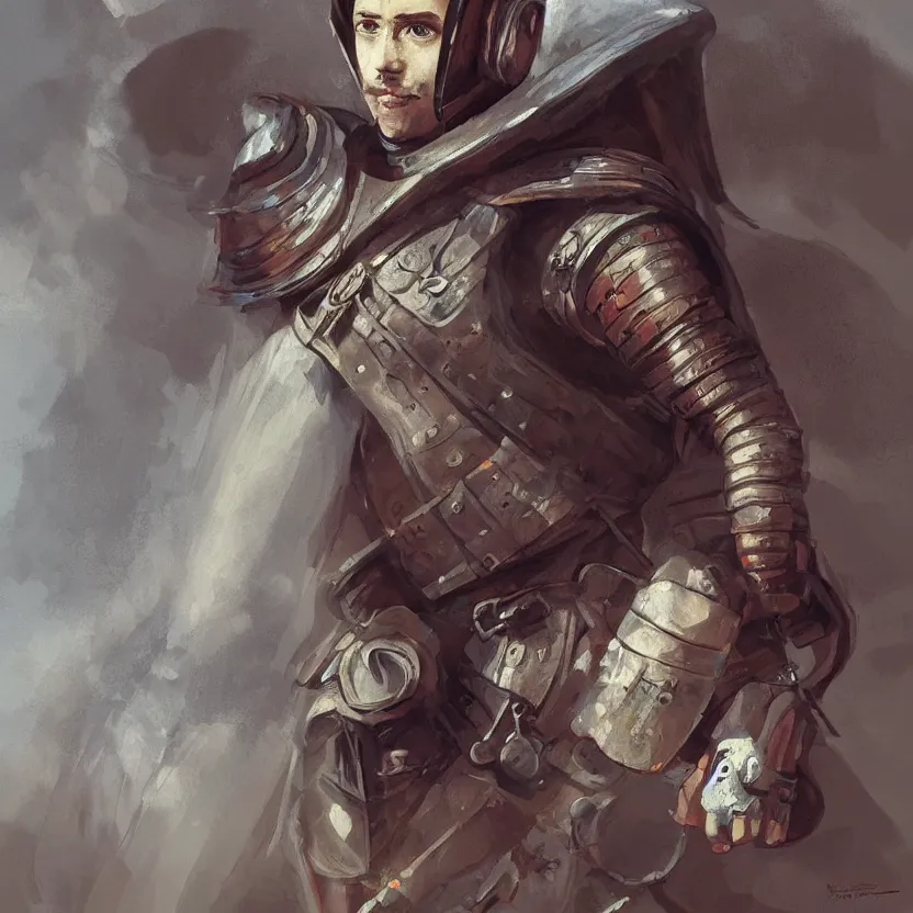 Image similar to medieval pilot, concept art, digital painting, masterpiece.