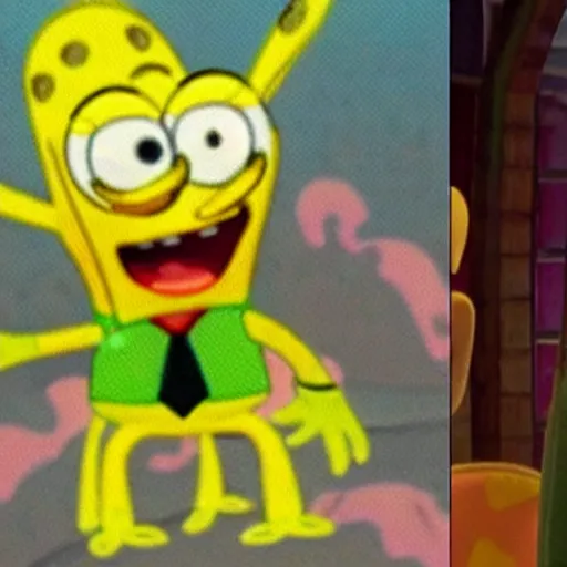 Prompt: patrick stewart in spongebob squarepants show in bikini bottom