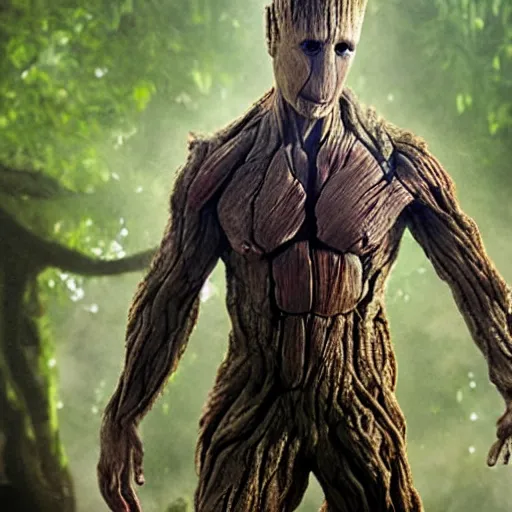 Prompt: woody harrelson as groot,