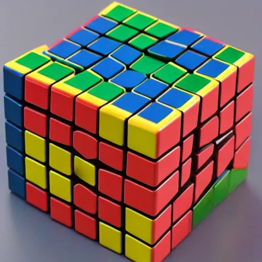 Prompt: a rubix cube made of plasma