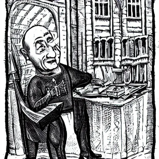 Image similar to Kevin O'Leary in medieval New York