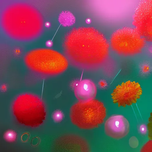 Image similar to bubble flowers, digital painting, magic realism, cinematic lighting