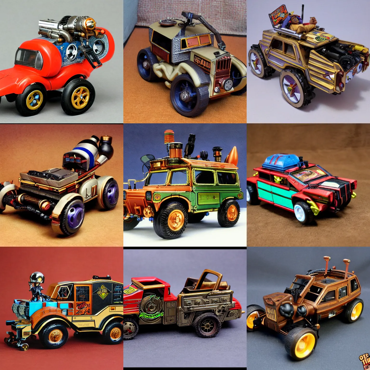 Prompt: steampunk 1 9 8 0 s vehicle toys made by hasbro for g i joe figures