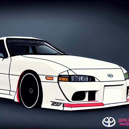 Image similar to toyota supra 2 0 2 1 initial d, anime art