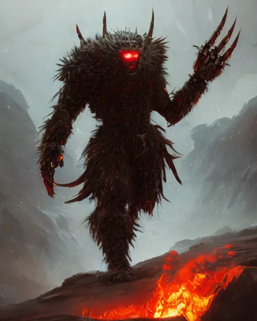 Image similar to oil painting of Angry Anthropomorphized Robot Berserker, wearing fur armor, claws, sharp focus, attack pose, fantasy style, octane render, volumetric lighting, 8k high definition, by greg rutkowski, highly detailed, trending on art Station, magic the gathering artwork, burning Battlefield background, centered