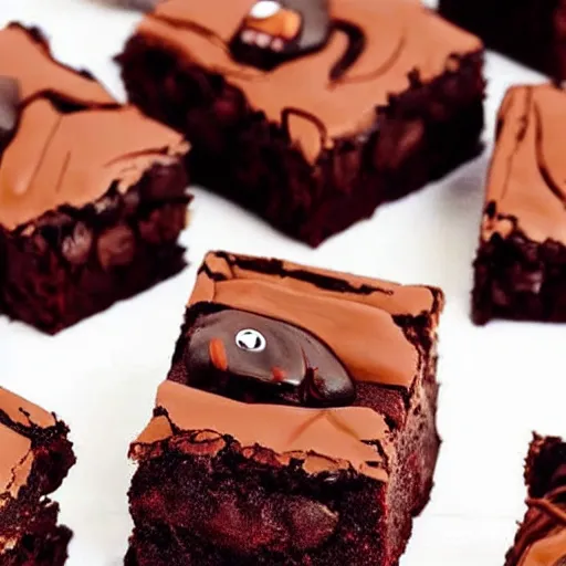 Image similar to a bunch of brownies that forms to look like robert downey