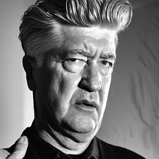 Prompt: david lynch in the midst of an existential crisis, from twin peaks, from black velvet