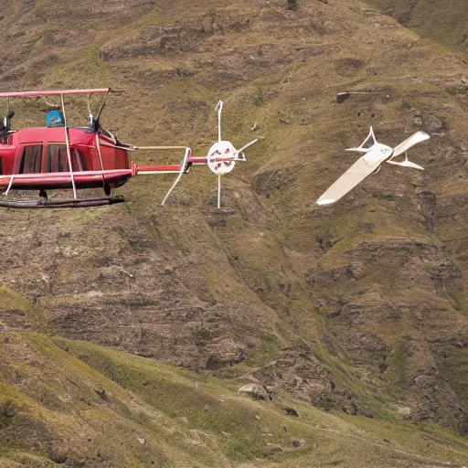 Prompt: precolumbian helicopters, 8k photo,