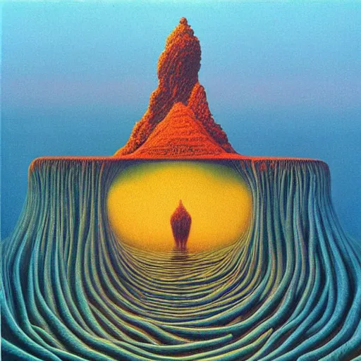 Image similar to tame impala album cover made by zdzisław beksiński